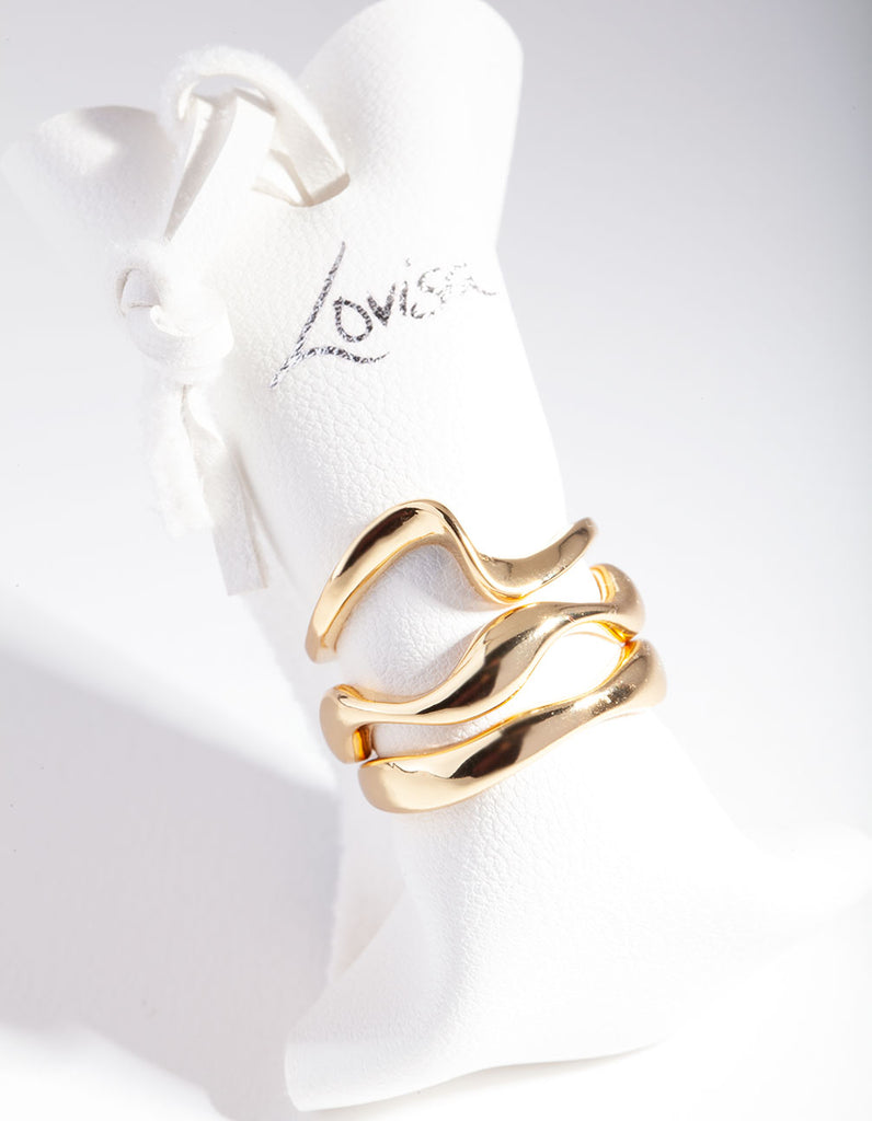 Size 7.25 good Molten Gold Ring by Schmuckwerk