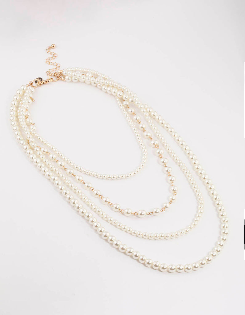 【特売激安】mix pearl necklace (L) ネックレス