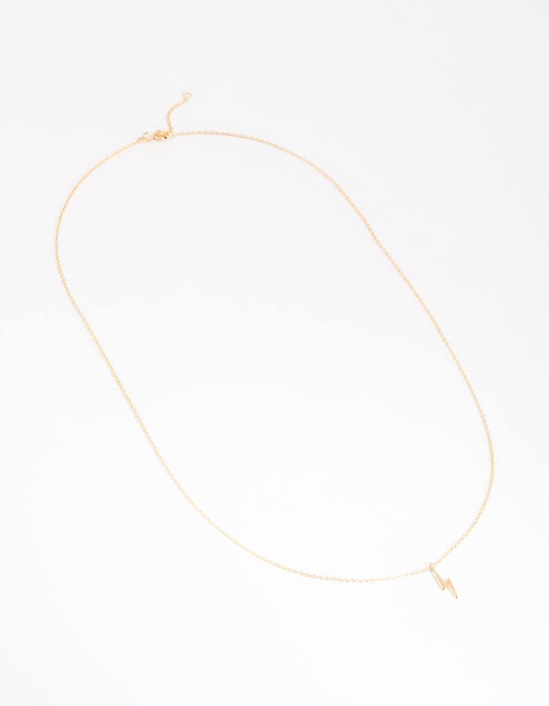 LOVISA GOLD PLATED Sterling Silver Moon&Star Necklace & Ring, Lightning  Necklace £34.99 - PicClick UK