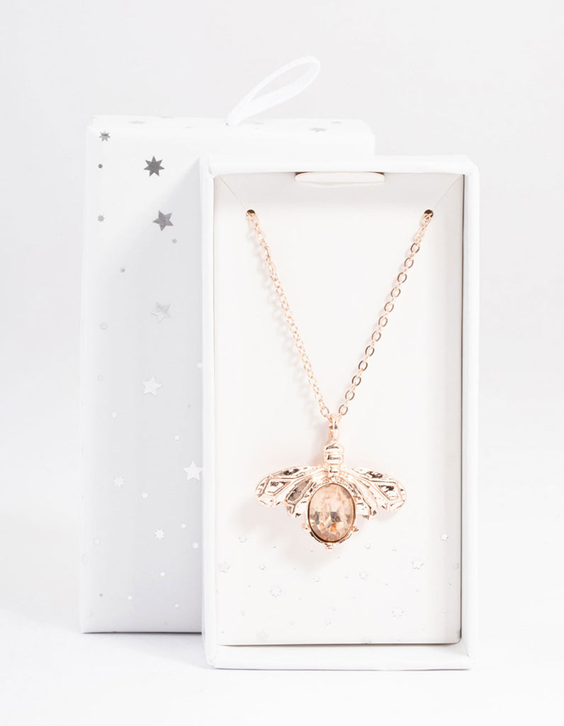 Rose gold hot sale bumblebee necklace