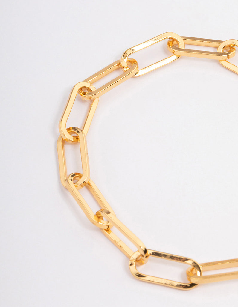 Gold Plated Rectangle Star Diamante Bracelet - Lovisa