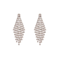 Silver Diamante Drop Tier Earrings - link has visual effect only