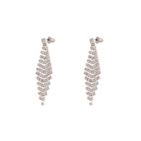 Silver Diamante Drop Tier Earrings - link has visual effect only