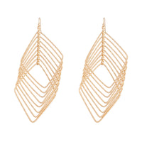 Gold Diamond Cut Drop Diamond Drop Earrings - link has visual effect only