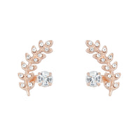 Rose Gold Greek Leaf Jacket Stud Earrings - link has visual effect only