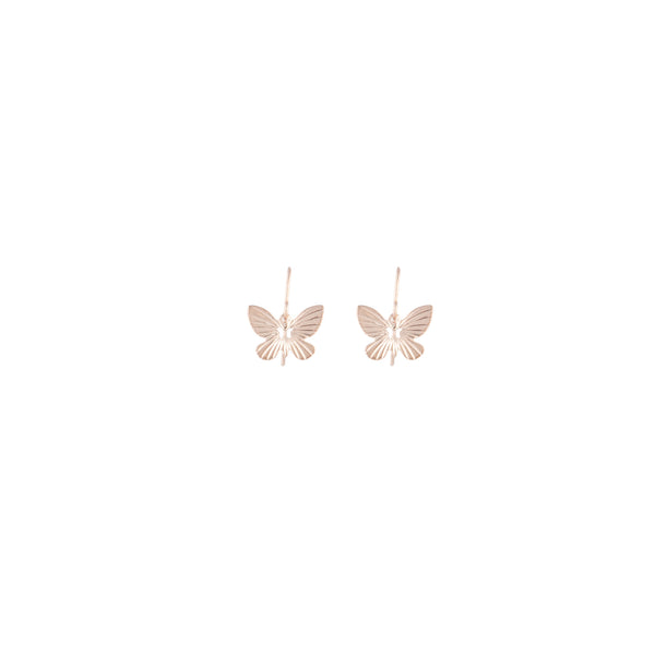 Rose Gold Butterfly Stud Earrings