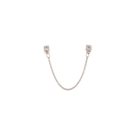 Silver Double Diamante Chain Earrings - link has visual effect only