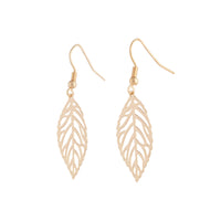 Gold Filigree Leaf Drop Earrings - link has visual effect only