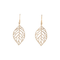 Gold Filigree Leaf Drop Earrings - link has visual effect only