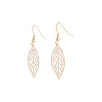 Gold Filigree Leaf Drop Earrings - link has visual effect only