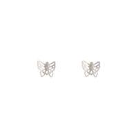 Silver Butterfly Filigree Stud Earrings - link has visual effect only