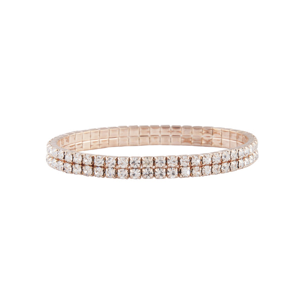 Rose Gold Cup Chain Stretch Bracelet