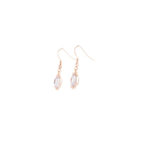 Rose Gold Hook Round Diamante Earrings - link has visual effect only