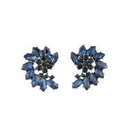 Navy Marquise Half Moon Cluster Stud - link has visual effect only