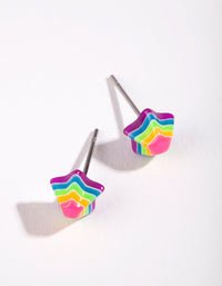 Rainbow Mini Star Stud Earrings - link has visual effect only