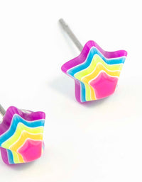 Rainbow Mini Star Stud Earrings - link has visual effect only