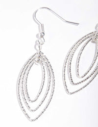 Silver Textured Layered Geo Earrings - link has visual effect only