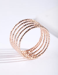 Rose Gold Diamond Cut Spiral Ring - link has visual effect only