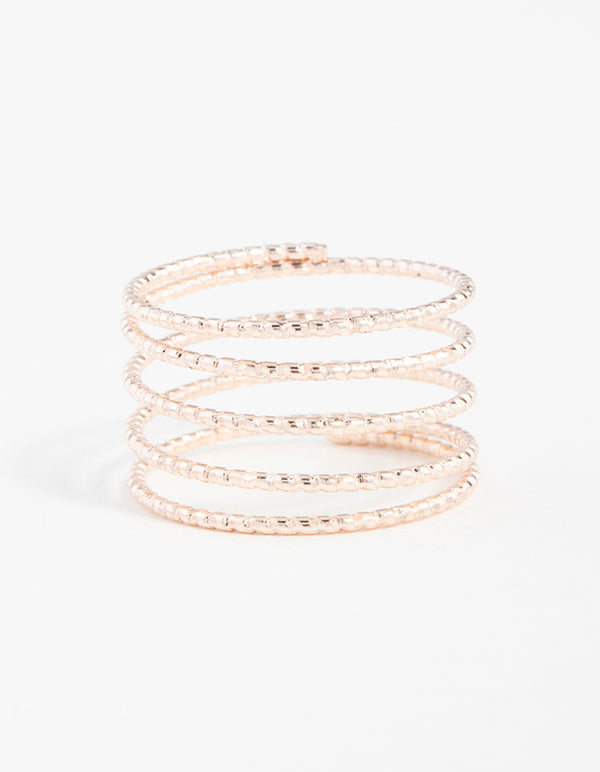 Rose gold spiral ring hotsell
