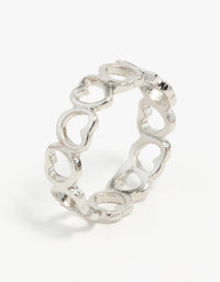 Rhodium Multi Heart Ring - link has visual effect only