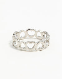 Rhodium Multi Heart Ring - link has visual effect only