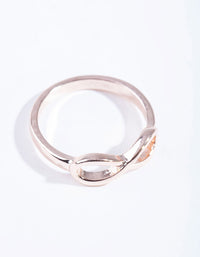 Rose Gold Infinity Band Ring - link has visual effect only