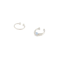 Silver Moonstone Faux Septum Pack - link has visual effect only