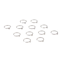 Silver Faux Body Ring Diamante 1Pack - link has visual effect only