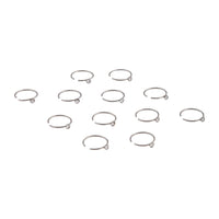 Silver Faux Body Ring Diamante 1Pack - link has visual effect only