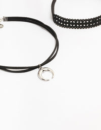 Silver Crescent Choker Pack - link has visual effect only