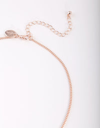 Rose Gold Acrylic & Diamante Flower Y Necklace - link has visual effect only