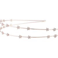 Rose Gold Double Row Diamante Star Headband - link has visual effect only