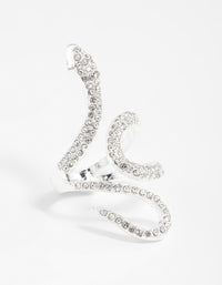 Diamante Swirl Snake Ring - link has visual effect only