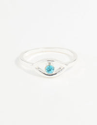 Silver Evil Eye Ring - link has visual effect only