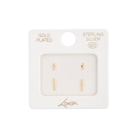 Gold Plated Sterling Silver Stick Earrings Duet - link has visual effect only