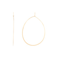 Gold Fine Tear Drop Hoop Earrings - link has visual effect only