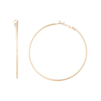 Gold Classic Thin Hoop Earrings - link has visual effect only