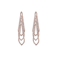 Rose Gold Gradual Loop Cup Chain Earrings - link has visual effect only
