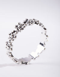 Silver Continuous Flower Ring - link has visual effect only