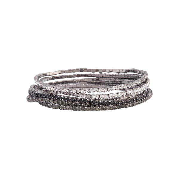 Gunmetal Fine Cup Chain Bracelet Pack