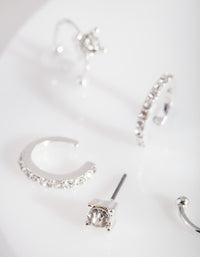 Silver Classic Diamante Ear Stack - link has visual effect only