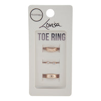 Gold Open Diamante Toe Ring Pack - link has visual effect only