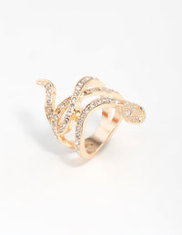 Gold Diamante Snake Ring - link has visual effect only