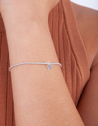 Sterling Silver Star Pendant Stretch Bracelet - link has visual effect only