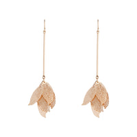 Gold Faux Leaf Cluster Drop Earrings - link has visual effect only