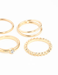 Gold Diamond Cut Twist Ring 8-Pack - link has visual effect only