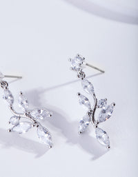 Floral Drop Diamond Simulant Earring - link has visual effect only