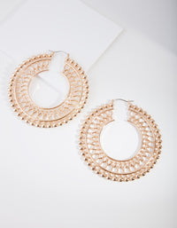 Gold Cut-Out Hoop Earrings - link has visual effect only