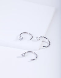 Crystal Nail Nose Ring Pack - link has visual effect only