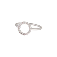 Silver Cubic Zirconia Open Circle Ring - link has visual effect only